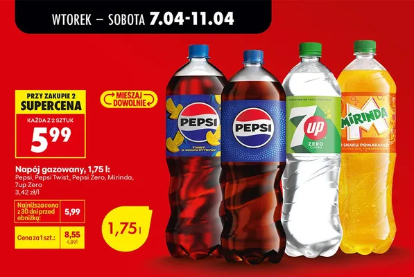 Napój gazowany Mirinda promocja w Biedronka
