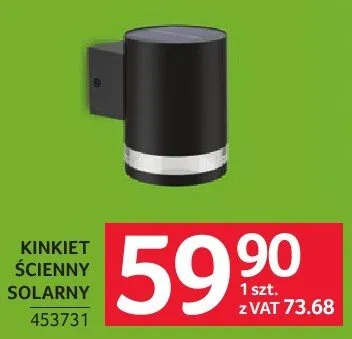 Kinkiet ścienny solarny promocja w Selgros