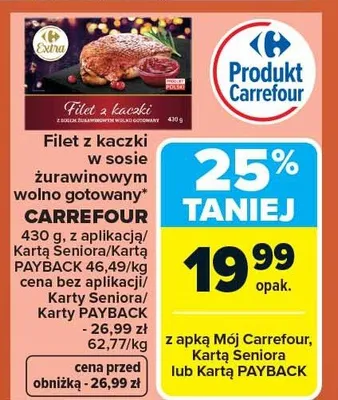 Filet z kaczki w sosie żurawinowym wolno gotowany promocja w Carrefour Market