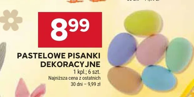 Pastelowe pisanki dekoracyjne promocja w Stokrotka
