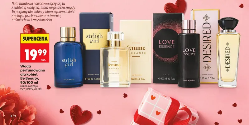 Woda perfumowana dla kobiet 90/100 ml, różne rodzaje promocja w Biedronka