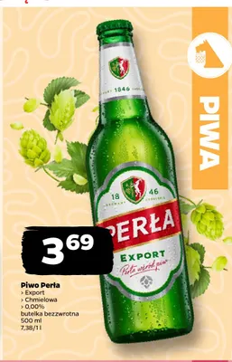 Piwo bezalkoholowe Perła 0,00% promocja w Netto
