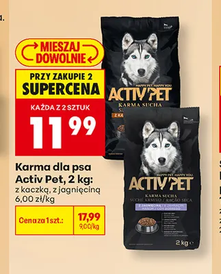 Karma dla psa Activ Pet z jagnięciną promocja w Biedronka