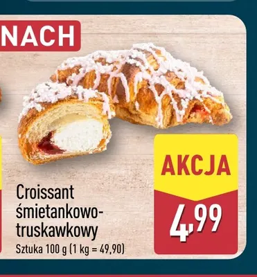 Croissant śmietankowo-truskawkowy promocja w Aldi