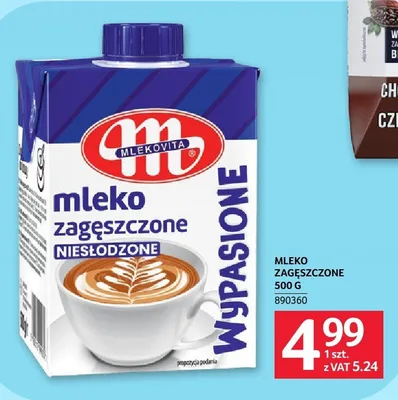 Mleko zagęszczone niesłodzone Mlekovita Wypasione promocja w Selgros