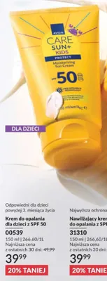 Krem do opalania dla dzieci z SPF 50 Avon Care Sun+ Kids promocja w AVON
