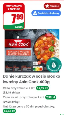 Danie kurczak w sosie słodko-kwaśnym Asia Cook promocja w Dino