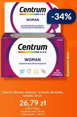 Witaminy i minerały dla Kobiet Centrum Woman tabletki promocja w DOZ.PL