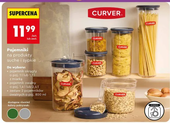 Pojemniki na produkty suche i sypkie okrągły promocja w Biedronka