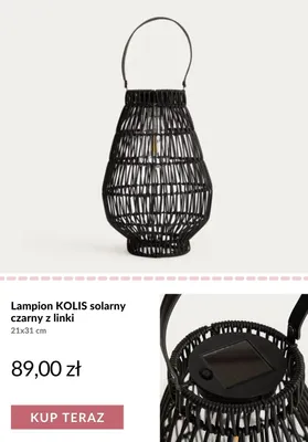Lampion solarny KOLIS czarny z linki promocja w Homla