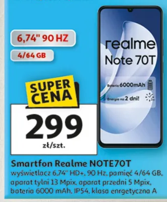 Smartfon NOTE70T 4/64GB promocja w Auchan