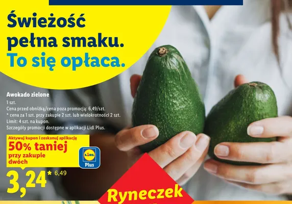 Awokado zielone promocja w Lidl