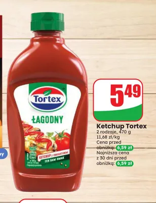 Ketchup Tortex łagodny promocja w Dino