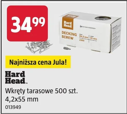 Wkręty tarasowe Hard Head 500szt. 4,2x55mm promocja w Jula