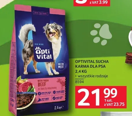 Sucha karma dla psa Opti Vital promocja w Selgros