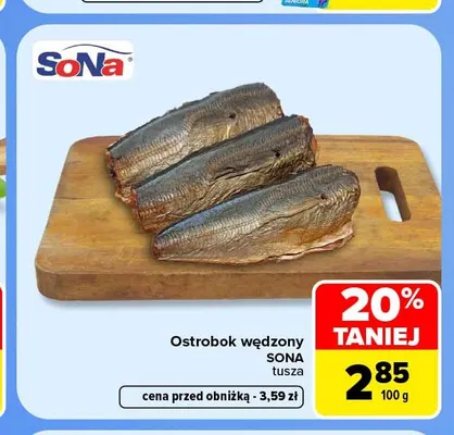 Ostrobok wędzony tusza Sona promocja w Carrefour Market