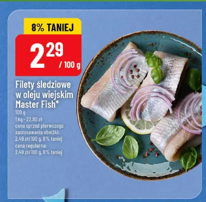 Filety śledziowe w oleju wiejskim Master Fish promocja w POLOmarket