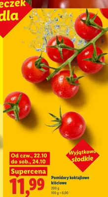 Pomidory koktajlowe kiściowe Ryneczek Lidla promocja w Lidl