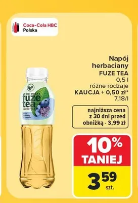 Napój herbaciany Fuze Tea Blueberry Lavender promocja w Carrefour