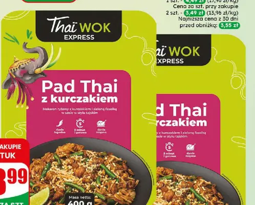 Pad Thai z kurczakiem Thai Wok promocja w Dino