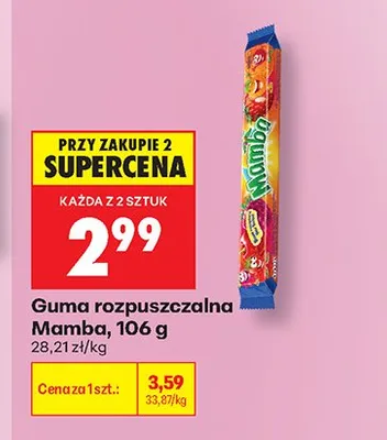 Guma rozpuszczalna Mamba promocja w Biedronka