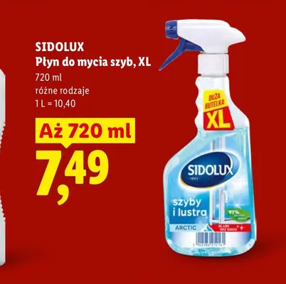 Płyn do mycia szyb Sidolux XL Arctic promocja w Lidl