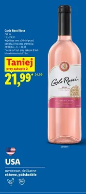Wino różowe Carlo Rossi Rose promocja w Lidl