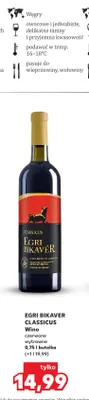 Wino czerwone wytrawne Egri Bikaver Classicus promocja w Kaufland