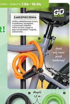 Zapięcie do roweru na kluczyk promocja w Biedronka