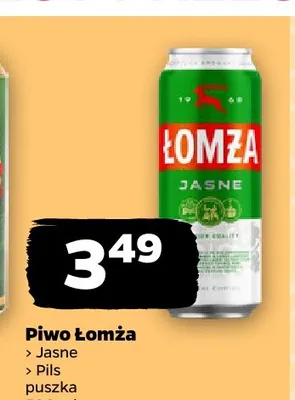 Piwo Łomża promocja w Netto