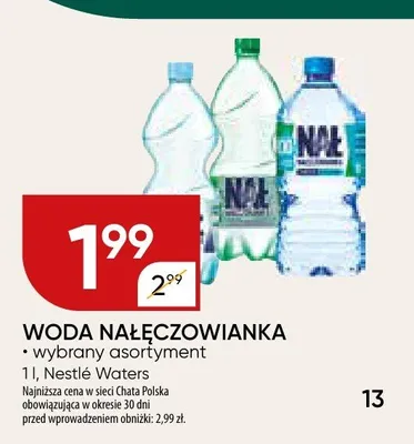 Woda NAŁĘCZOWIANKA wybrany asortyment promocja w Chata Polska