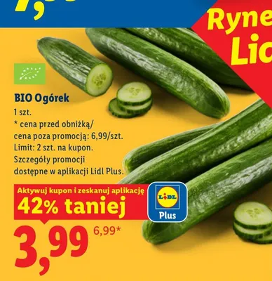 Ogórek BIO promocja w Lidl