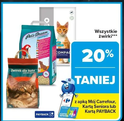 Żwirek dla kota Pet's Dream Universal promocja w Carrefour Market