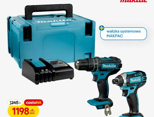 Zestaw narzędzi akumulatorowych z walizką systemową MAKPAC promocja w Castorama