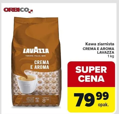 Kawa ziarnista Crema e Aroma promocja w Carrefour