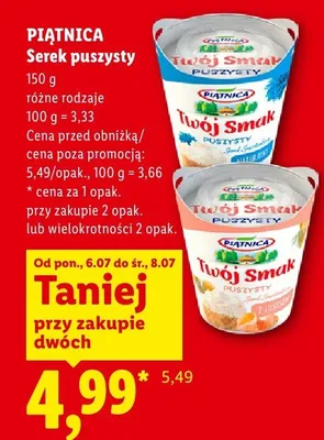 Serek puszysty Twój Smak Piątnica promocja w Lidl