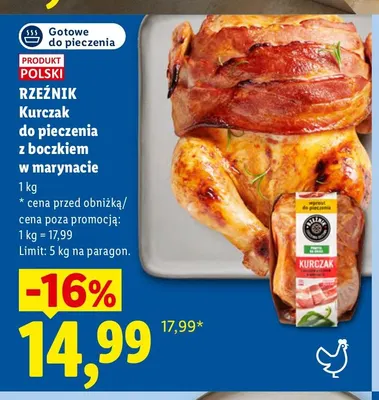 Kurczak do pieczenia z boczkiem w marynacie Rzeźnik promocja w Lidl