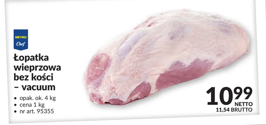 Łopatka wieprzowa bez kości - vacuum promocja w Makro