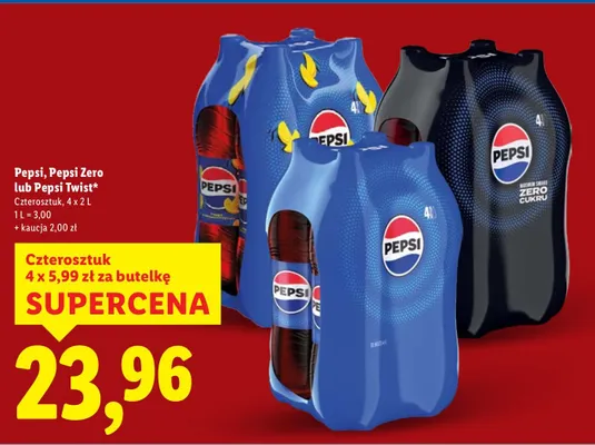 Napój gazowany 4x2 l promocja w Lidl