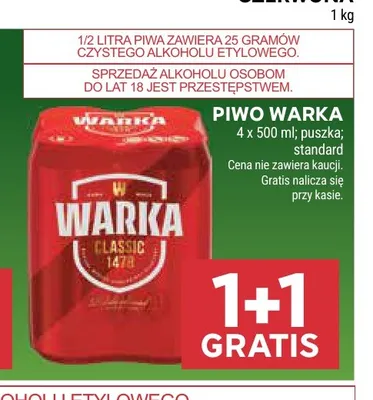 Piwo Warka Classic 4-pak 500 ml promocja w Stokrotka