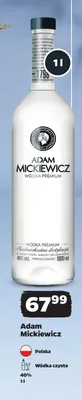 Wódka czysta Adam Mickiewicz promocja w Netto
