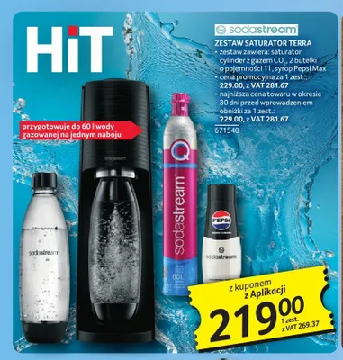 Zestaw saturator Sodastream Terra promocja w Selgros