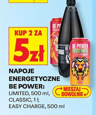 Napój energetyczny Be Power Easy Charge promocja w Biedronka