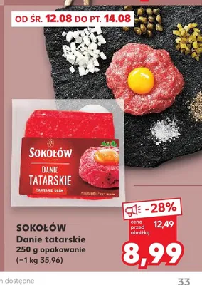 Danie tatarskie Sokołów promocja w Kaufland