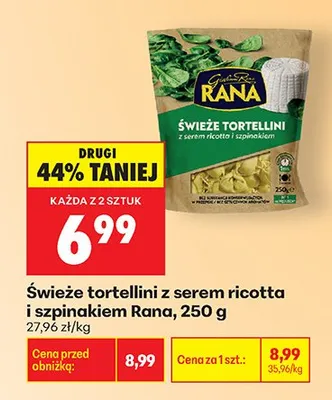 Makaron świeże tortellini z serem ricotta i szpinakiem promocja w Biedronka