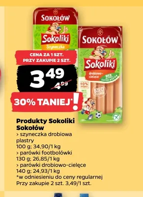 Parówki footballówki Sokoliki Sokołów promocja w Netto