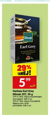 Herbata Earl Grey Dilmah 20T promocja w Twój Market