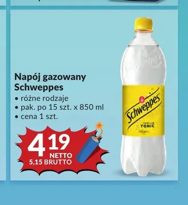 Napój gazowany Schweppes Indian Tonic promocja w Makro