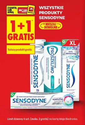 Wszystkie produkty Sensodyne 1+1 GRATIS promocja w Biedronka