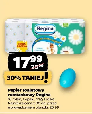 Papier toaletowy rumiankowy Regina promocja w Netto